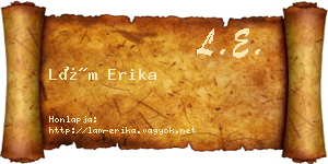 Lám Erika névjegykártya